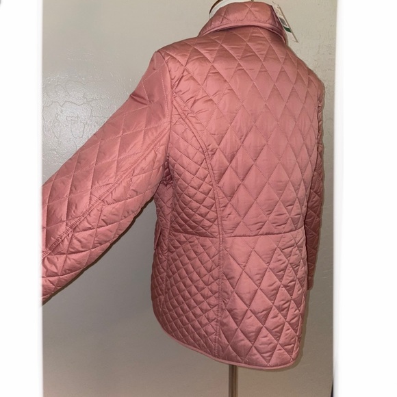 🎉HP🎉New! Michael Kors Diamond Quilted Button Up Jacket Dusty Rose Size Large🎀 - Picture 10 of 15